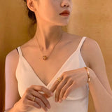 Sterling Silver Ceramic Willow Pin Gear Necklace for Men and Women