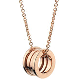 Sterling Silver Ceramic Willow Pin Gear Necklace for Men and Women