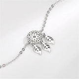 Sterling Silver Dream Catcher Bracelet Tassel Crystal Set