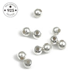 Sterling Silver Ball End Beads Round Spacer Beads