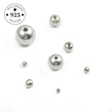 Sterling Silver Ball End Beads Round Spacer Beads