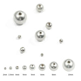 Sterling Silver Ball End Beads Round Spacer Beads