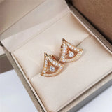 Sterling Silver Scallop Stud Earrings Classic Skirt Earrings