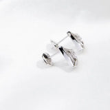 Sterling Silver Scallop Stud Earrings Classic Skirt Earrings