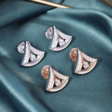 Sterling Silver Scallop Stud Earrings Classic Skirt Earrings