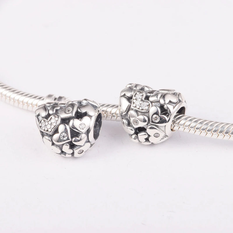 Sterling Silver Couple Pendant Beads for Jewelry Making S925 Charm