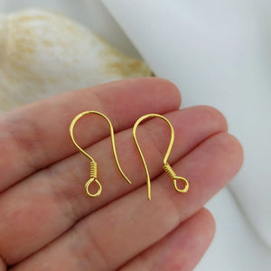 925 Silver Earring Wire Hooks (2 pairs)
