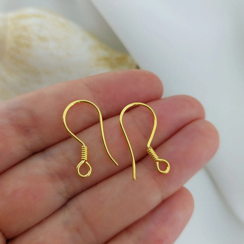 925 Silver Earring Wire Hooks (2 pairs)