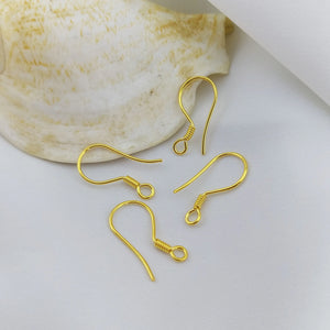 925 Silver Earring Wire Hooks (2 pairs)