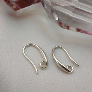 925 Silver Earring Hooks, Jewelry Findings (2 pairs)