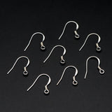 925 Silver Flat Earwires with Coil, 10pcs Jewelry Findings (CY-003-4)