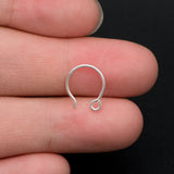 925 Silver Round Earwires 12x10mm 10pcs