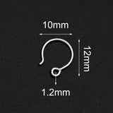 925 Silver Round Earwires 12x10mm 10pcs