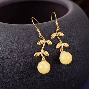 Sterling Silver Earring Settings Round Beads 24K Plated 925 Silver Components