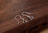 925 Silver Plated Earring Settings for Gemstones with Pinch Bails E044B