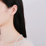 Heart Hoop Earrings Long Line Sterling Silver Jewelry