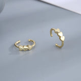 Heart Hoop Earrings Long Line Sterling Silver Jewelry