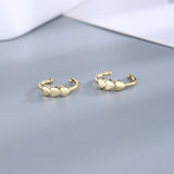 Heart Hoop Earrings Long Line Sterling Silver Jewelry