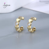 Heart Diamond Hoop Earrings Sterling Silver Long Line Love Fine Jewelry