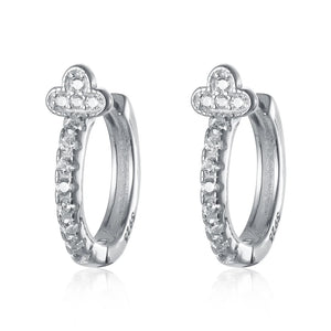Sterling Silver Earrings 925 Small Zircon Stud Earrings for Women