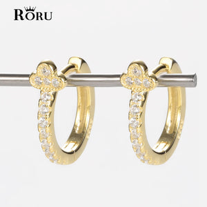 Sterling Silver Earrings 925 Small Zircon Stud Earrings for Women