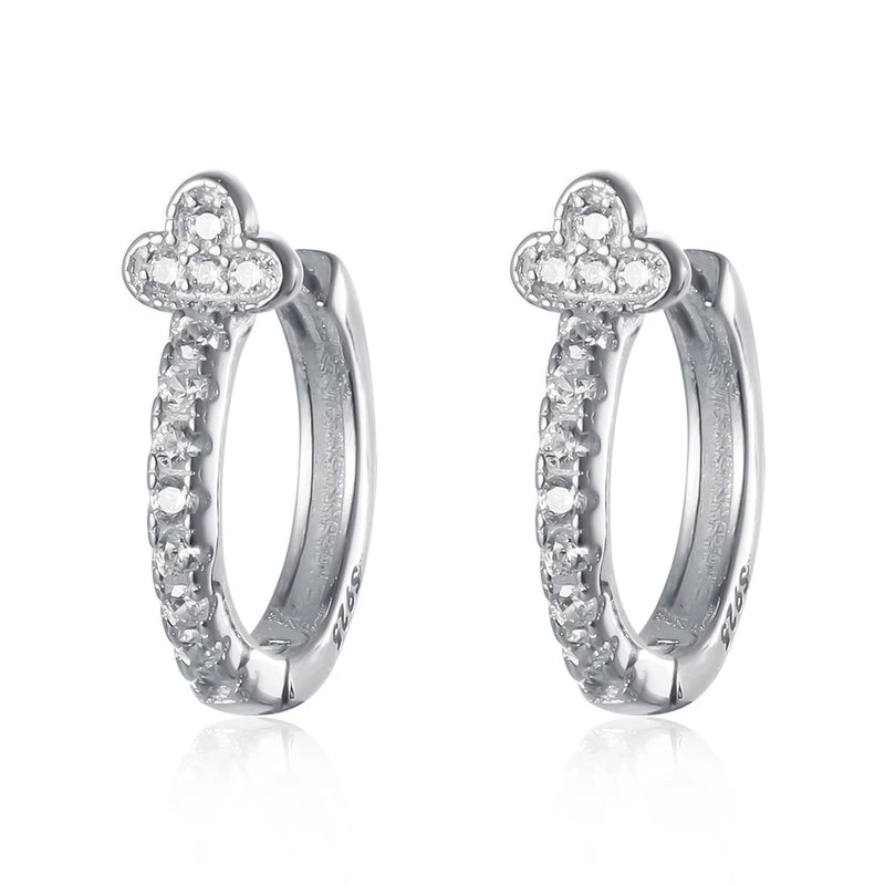 Sterling Silver Earrings 925 Small Zircon Stud Earrings for Women