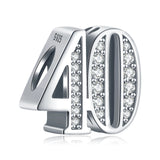 Sterling Silver Alphabet Bead Charm 16 18 21 Dangle for Bracelet