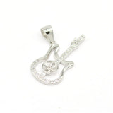 Sterling Silver Guitar Pearl Pendant Mountings DIY Jewelry