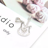 Sterling Silver Guitar Pearl Pendant Mountings DIY Jewelry