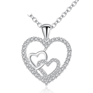 Heart Necklace Romantic Love Shape Pendant Necklace
