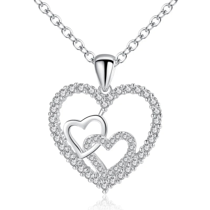 Heart Necklace Romantic Love Shape Pendant Necklace