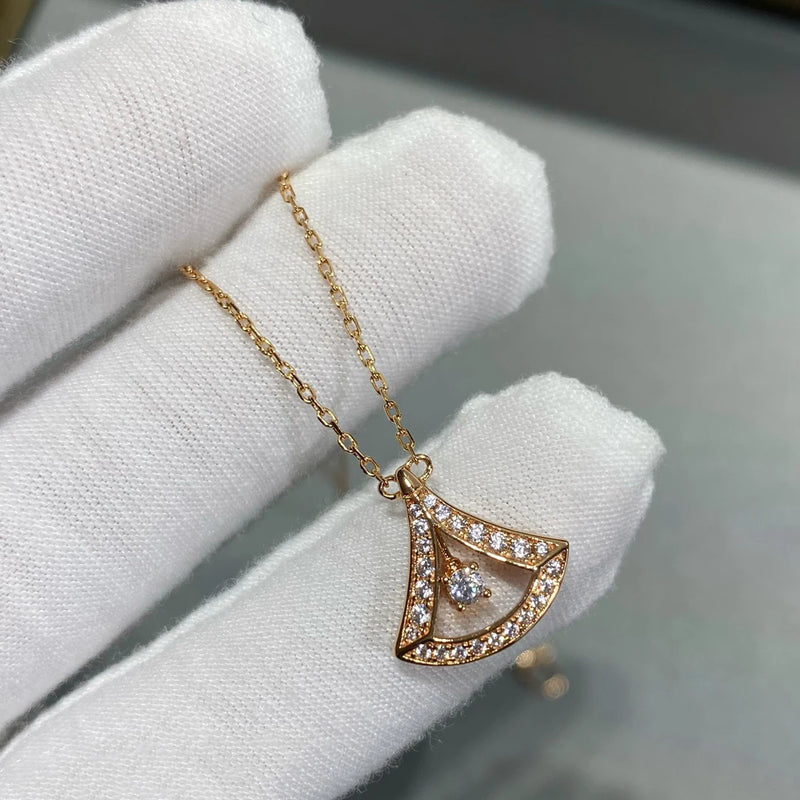 Silver Jumping Skirt Necklace Delicate Collar Chain Women's Birthday Jewelry