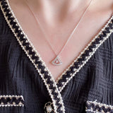 Silver Jumping Skirt Necklace Delicate Collar Chain Women's Birthday Jewelry