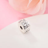 Sterling Silver Infinite Hearts Sparkling Clip Charm