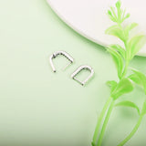 Sterling Silver U-shaped Hoop Earrings for Women
