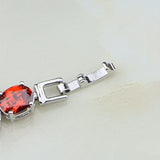Sterling Silver Red Garnet Zircon Bracelet