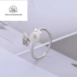 Sterling Silver S925 Ring Settings Women's Pearl Ring Mounts