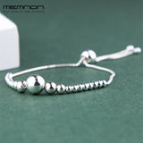 Sterling-Silver-Jewelry Beads Sliding Bracelet 925 Silver Chain Charm Bracelets
