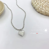 Sterling Silver Love Rice Bead Chain Necklace for Women