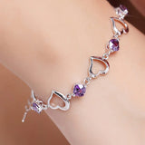 Sterling Silver Love Pendant Bracelet Round Letter Bracelet Female Jewelry