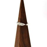 Silver Leaf Pearl Ring for Women Adjustable