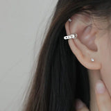 Sterling Silver Love Belt Ear Clip Female Individuality Wind INS.com