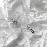 Sterling Silver Love Belt Ear Clip Female Individuality Wind INS.com