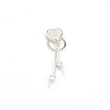 Sterling Silver Love Double Beads Pearl Pendants Mountings For Diy Jewelry