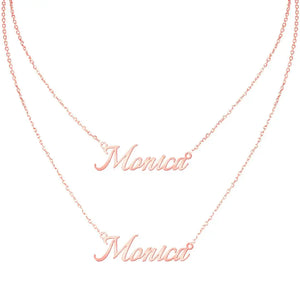 Personalized Sterling Silver Double Names Necklace for Women