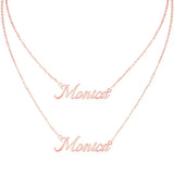 Personalized Sterling Silver Double Names Necklace for Women