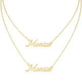 Personalized Sterling Silver Double Names Necklace for Women