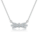 Sterling Silver Necklace Zircon Niche Versatile Ins Style Rice Pendant