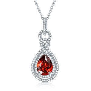 Sterling Silver Rose Necklace 12 Birthstone