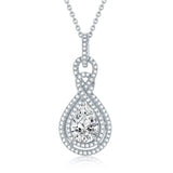 Sterling Silver Rose Necklace 12 Birthstone